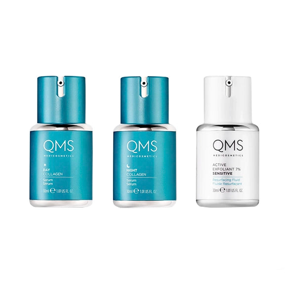 QMS Collagen + Exfoliant Set - Sensitive 30ml x 3